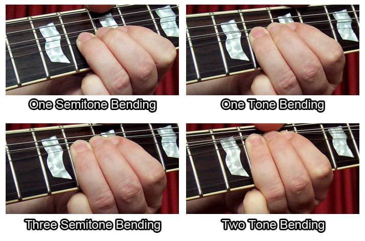 degrees of bends on guitar
