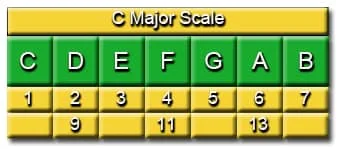 Degrees of the C Major Scale