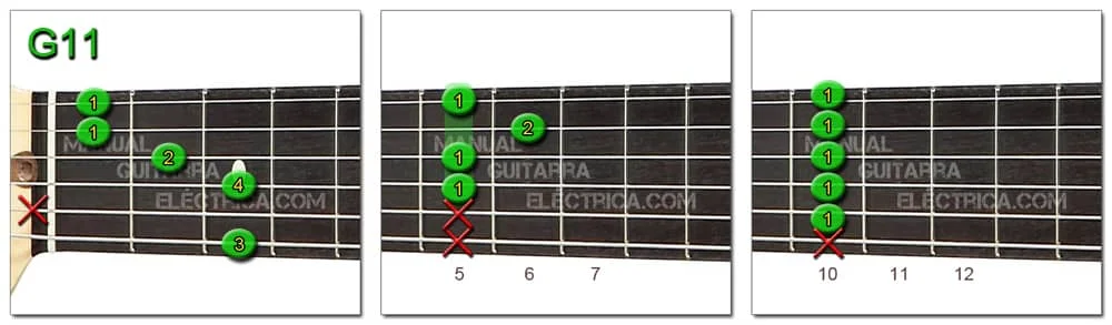 G Chords: 11 Chord Guitar