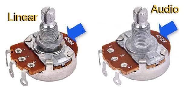 Electric Guitar Potentiometers: Linear Audio A B