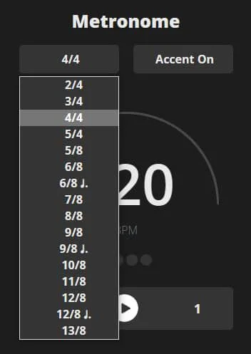 How to Change Metronome Time Signature