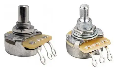 Potentiometers with Knurled and smooth shafts