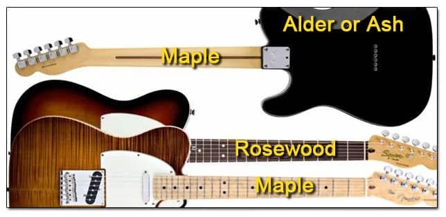 woods in guitar telecaster