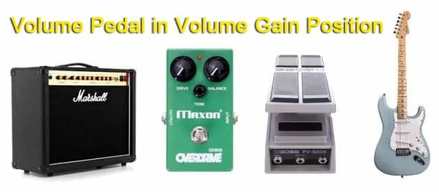 volume pedal placement
