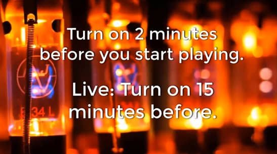 How long to wait before turning on a tube amplifier