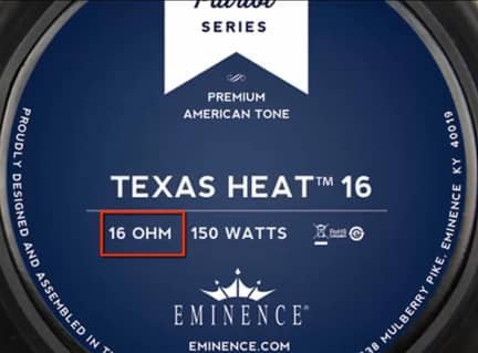 guitar speaker impedance