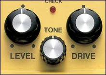standard overdrive pedal controls